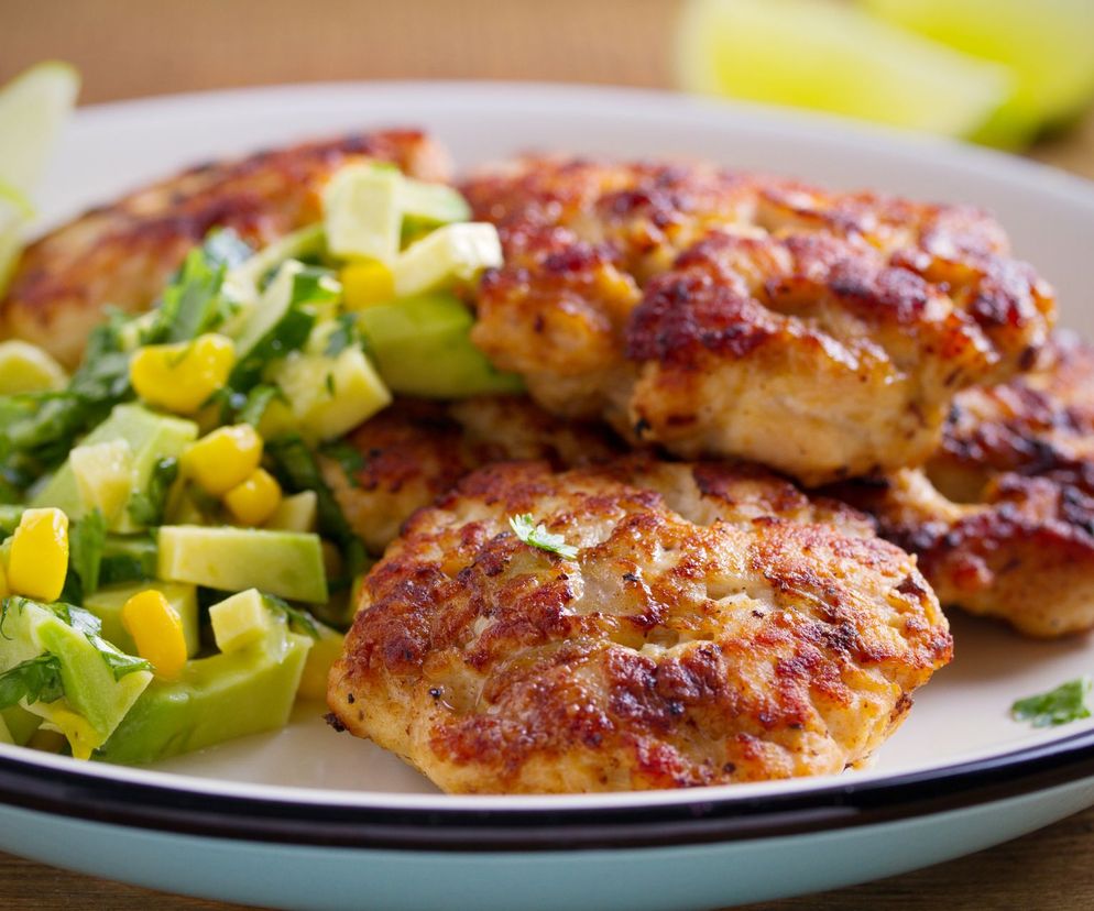 Placki z kurczakiem i pieczarkami