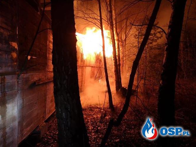 Obrazy jak z HORRORU! Drewniany budynek doszczętnie spłonął 