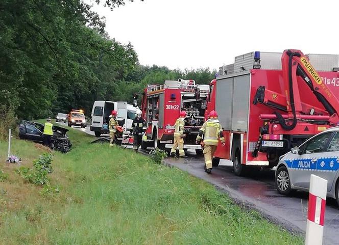 Groźny wypadek pod Lesznem
