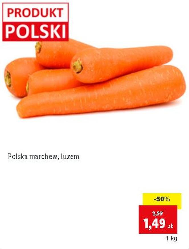 Polska marchew, luzem – 1,49 zł/1 kg