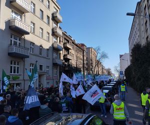 Górnicy protestowali pod ministerstwem przemysłu w Katowicach przeciwko likwidacji KWK Bielszowice