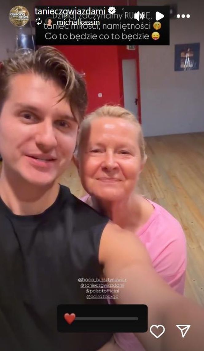 Bursztynowicz trenuje taniec kochanków