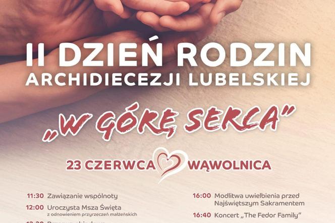 Plakat zapowiadający II Dzień Rodzin Archidiecezji Lubelskiej