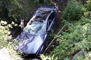 Potworny wypadek w Krużlowej Wyżnej. Nie żyje 21-letni kierowca bmw