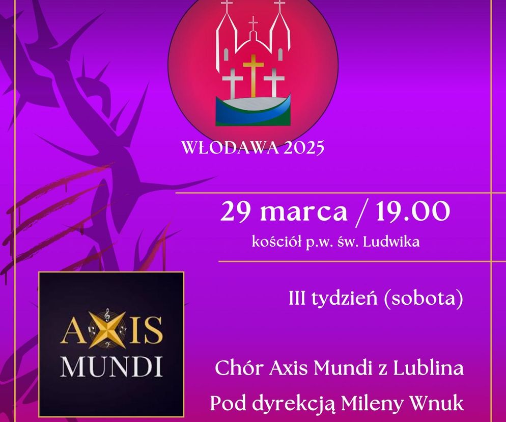 IV Nadbużański Festiwal Muzyki Wielkopostnej we Włodawie - plakakt