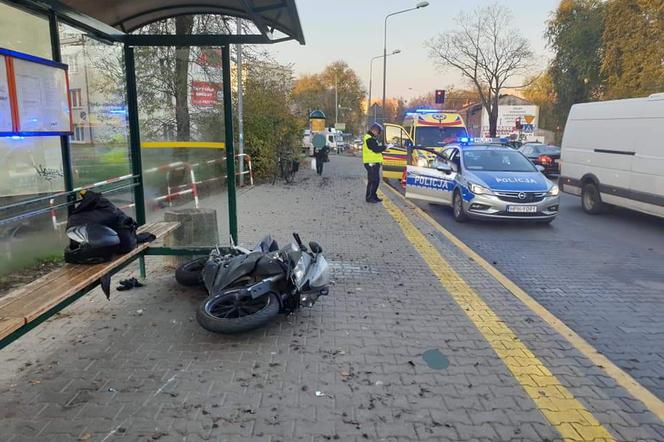 Wypadek na Struga z udziałem motocyklisty, Trzy osoby trafiły do szpitala!