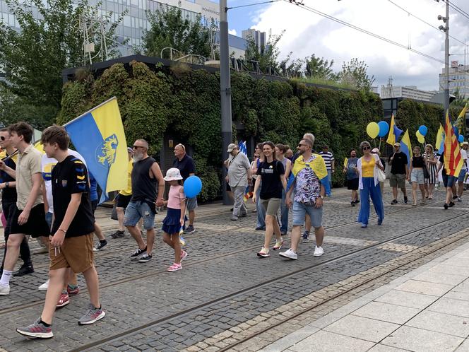 Marsz Autonomii Śląska przeszedł ulicami Katowic. "Hajmatu nie oddomy"