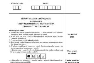 Próbny Egzamin Gimnazjalny Operon 2017 – arkusze, odpowiedzi