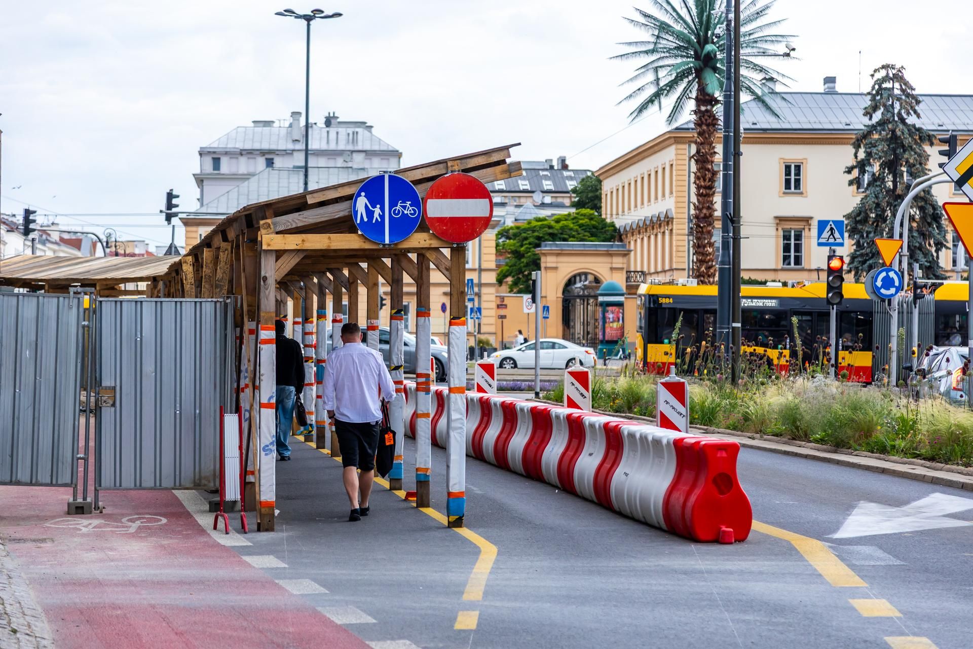 Gmach Banku Gospodarstwa Krajowego w Warszawie w trakcie remontu