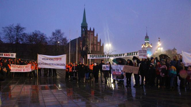 Szczecinianie protestowali przeciwko odstrzałowi dzików