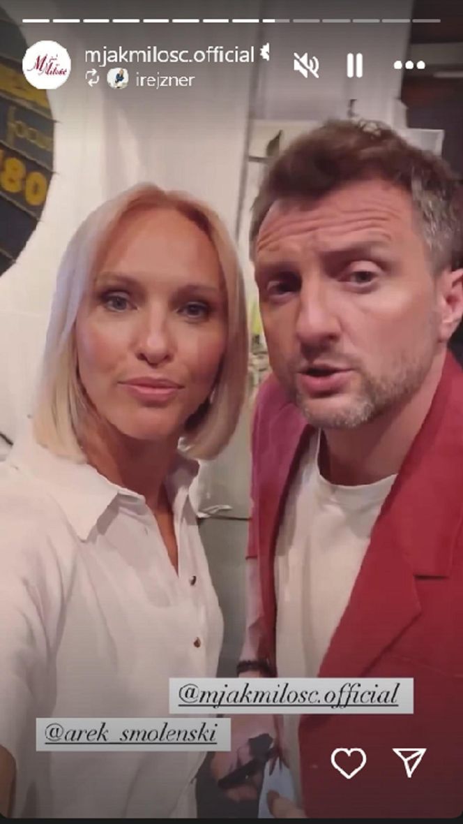 M jak miłość sesja. Iwona Rejzner (Dorota), Arkadiusz Smoleński (Bartek)