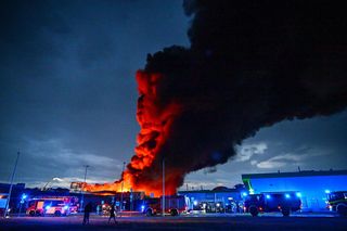 Pożar hali w Mińsku Mazowieckim