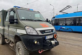  Niewybuch na zajezdni tramwajowej