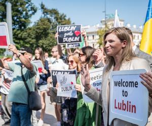 Portal na Placu Litewskim w Lublinie. Mieszkańcy połączyli się z Nowym Jorkiem