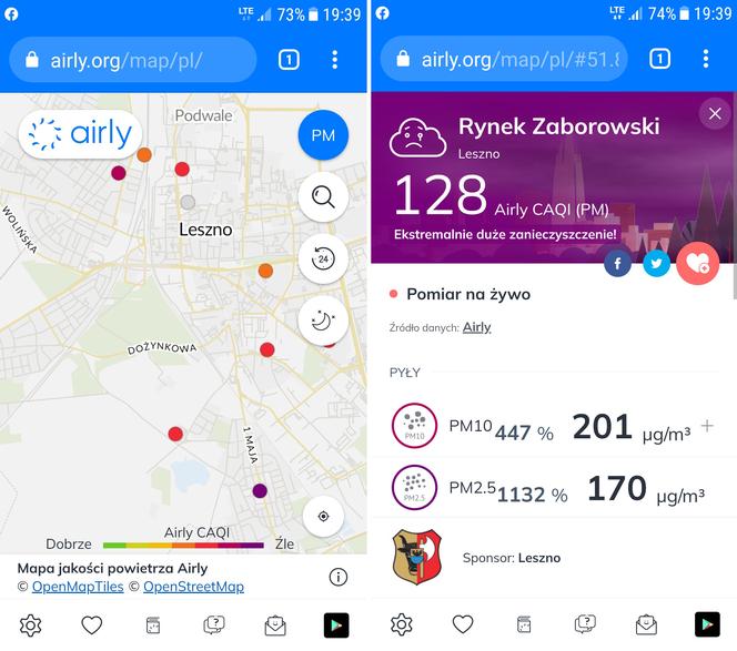 Temperatury spadają, rosną wskaźniki zanieczyszczenia powietrza w Lesznie