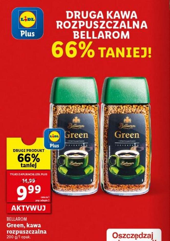 Lidl – SUPER RABATY! Kawa rozpuszczalna Green - 9,99 zł/200 g   