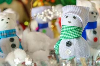 Bałwanek ze skarpety