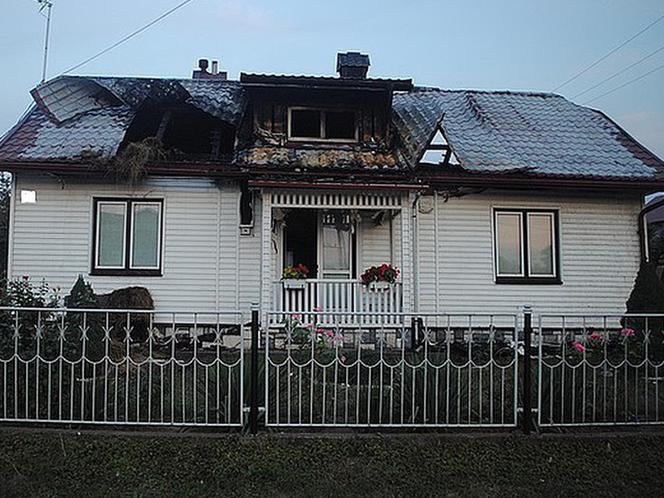 Pożar domu w Przeworsku na Podkarpaciu