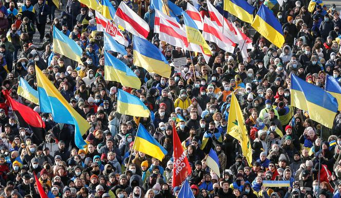 Demonstracje w Kijowie przeciw wojnie 