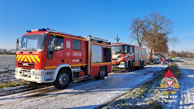 Poważny wypadek na przejeździe kolejowym w Turznie pod Toruniem