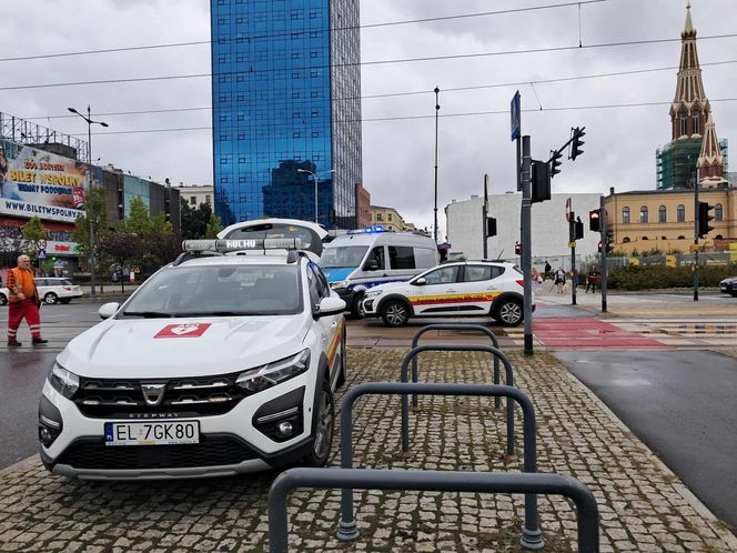 Zderzenie tramwajów w centrum Łodzi