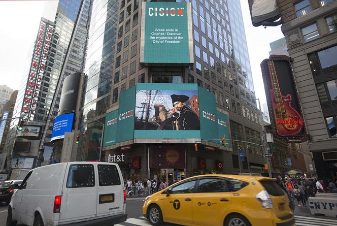 Kadr ze spotu promującego Gdańsk na nowojorskim Times Square