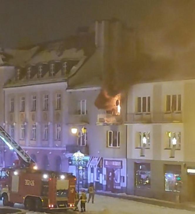 Pożar mieszkania w centrum Białegostoku