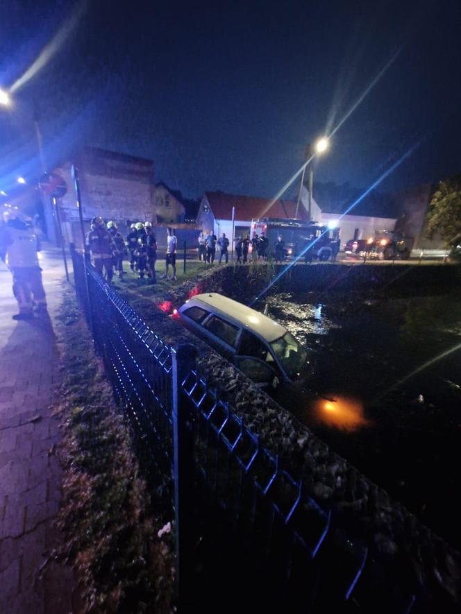 19-latek nie zapanował nad autem i wpadł do stawu! Policja ujawnia szczegóły [ZDJĘCIA]