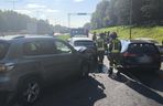 Wypadek na autostradzie A4 w Mysłowicach