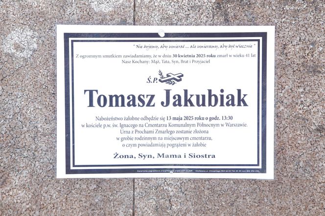 Tomasz Jakubiak, pogrzeb
