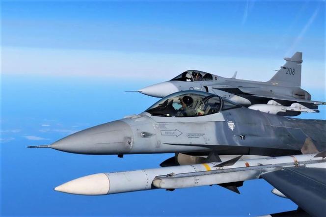 Szwedzki Gripen i Belgijski F-16
