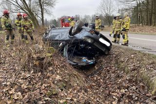 Dachowanie audi pod Mordami