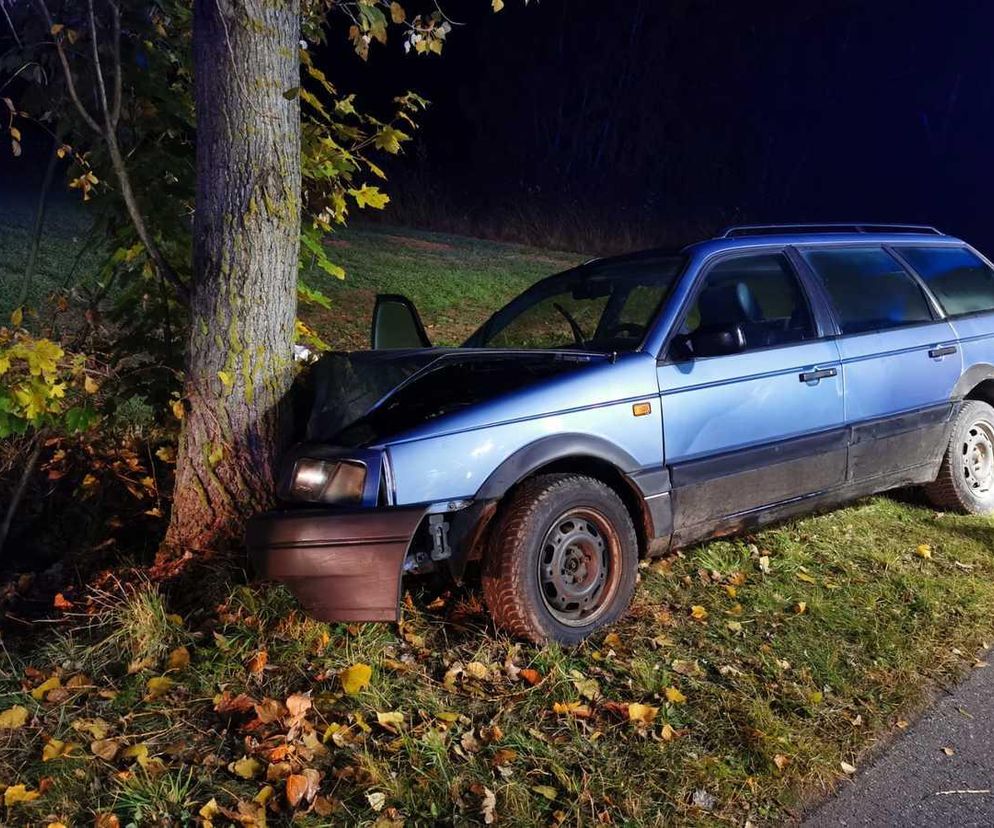 wypadek na trasie Chlebczyn - Klimczyce