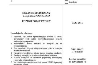 MATURA 2012: JĘZYK POLSKI, poziom podstawowy JUŻ NAPISANY. WIEDZA O TAŃCU start egzaminu godz. 14.00