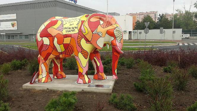 Kolorowy słoń na rondzie w Kaliszu! To dzieło seniorów i młodzieży [ZDJĘCIA]