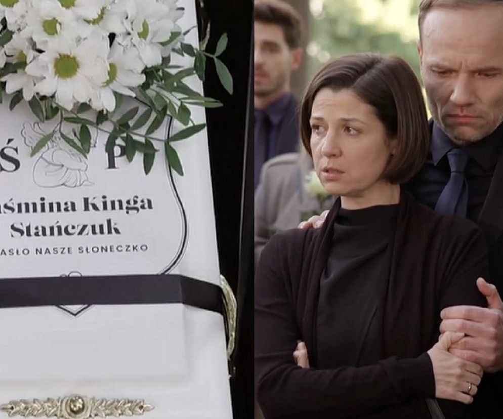 Pierwsza miłość, odcinek 4045: Wzruszający pogrzeb dziecka Kingi i Janka. Złożą do grobu zmarłą córkę i wtedy pojawi się Lilka - ZDJĘCIA, WIDEO