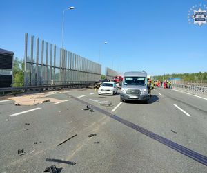 Śmiertelny wypadek na autostradzie A4 w Zabrzu. Droga była zupełnie zablokowana