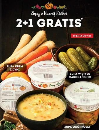 zupy 2+1 gratis