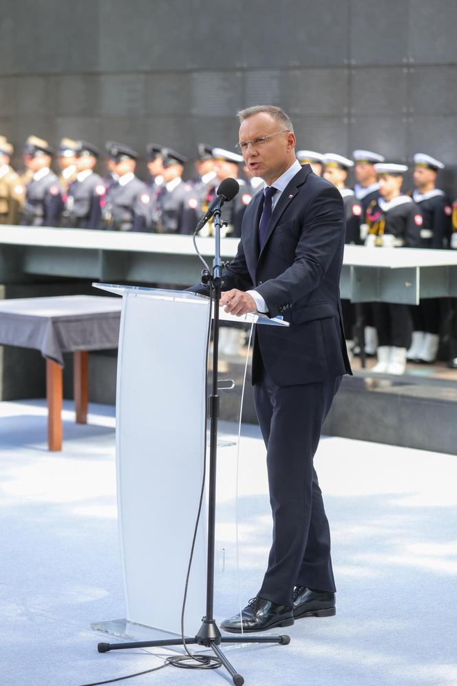 Andrzej Duda na Obchodach 80. rocznicy wybuchu Powstania Warszawskiego