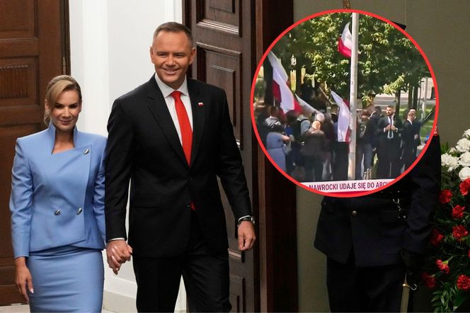 Karol Nawrocki w drodze na mszę prezydencką zatrzymał się pod stadionem Legii