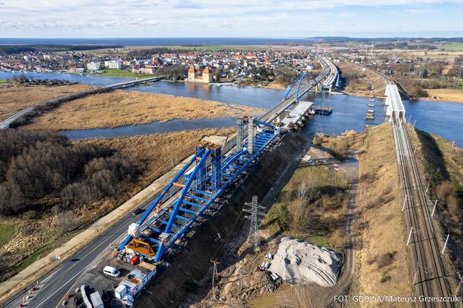 Budowa mostu w Wolinie nad rzek Dziwną S3 LUTY 2024