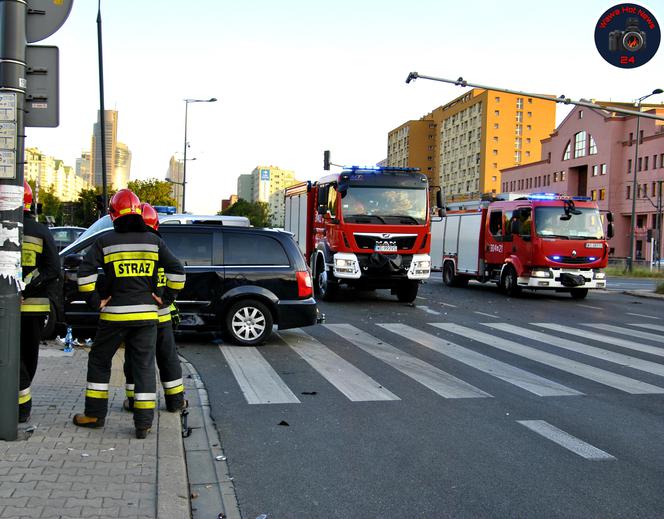 Chrysler roztrzaskał się na Okopowej