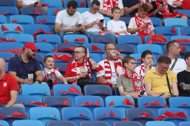 Kibice na meczu Polska - Mołdawia