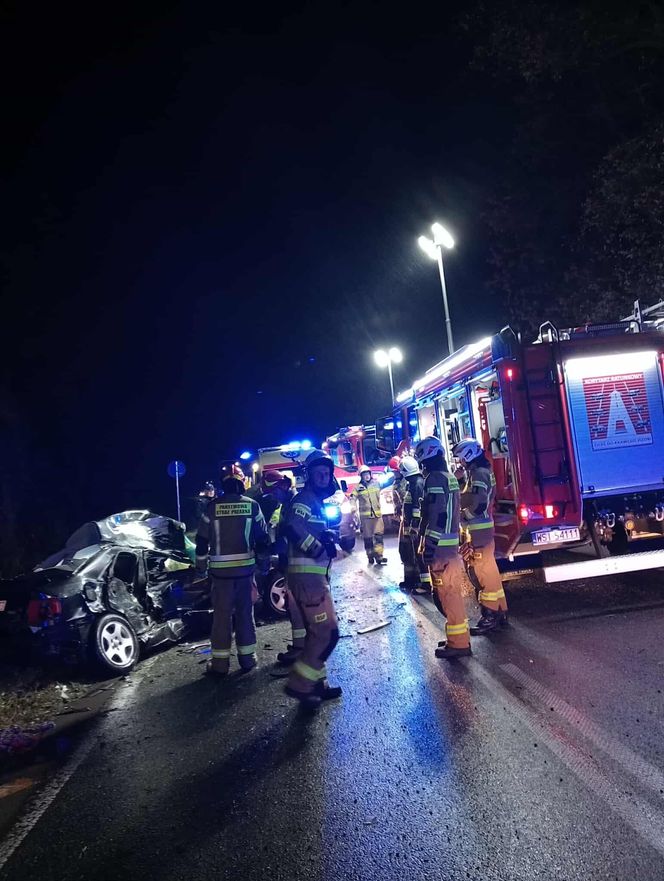 Wypadek na trasie Siedlce - Łuków, kierowca ranny