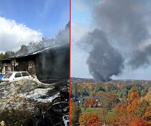 Łódź. Ogromny pożar garażu. Spłonęło kilkanaście pojazdów [ZDJĘCIA].