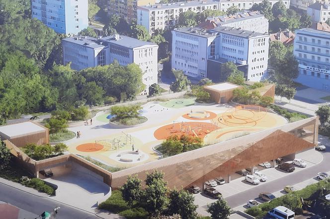 Wielopoziomowy parking przy Palmiarni
