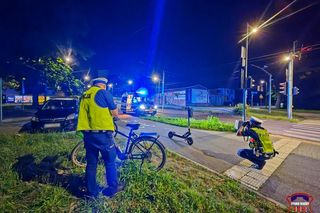 Niecodzienne zdarzenie w Tychach. Zderzenie dwóch elektryków. Są w szpitalu