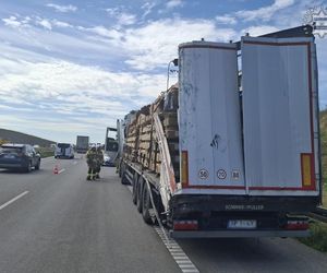 Wypadek na autostradzie A1. Zderzyły się ciężarówki