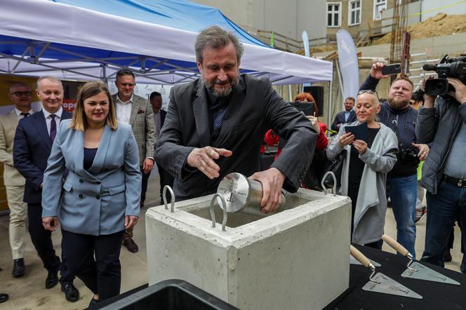 Wmurowanie kamienia węgielnego pod budowę Teatru Polskiego