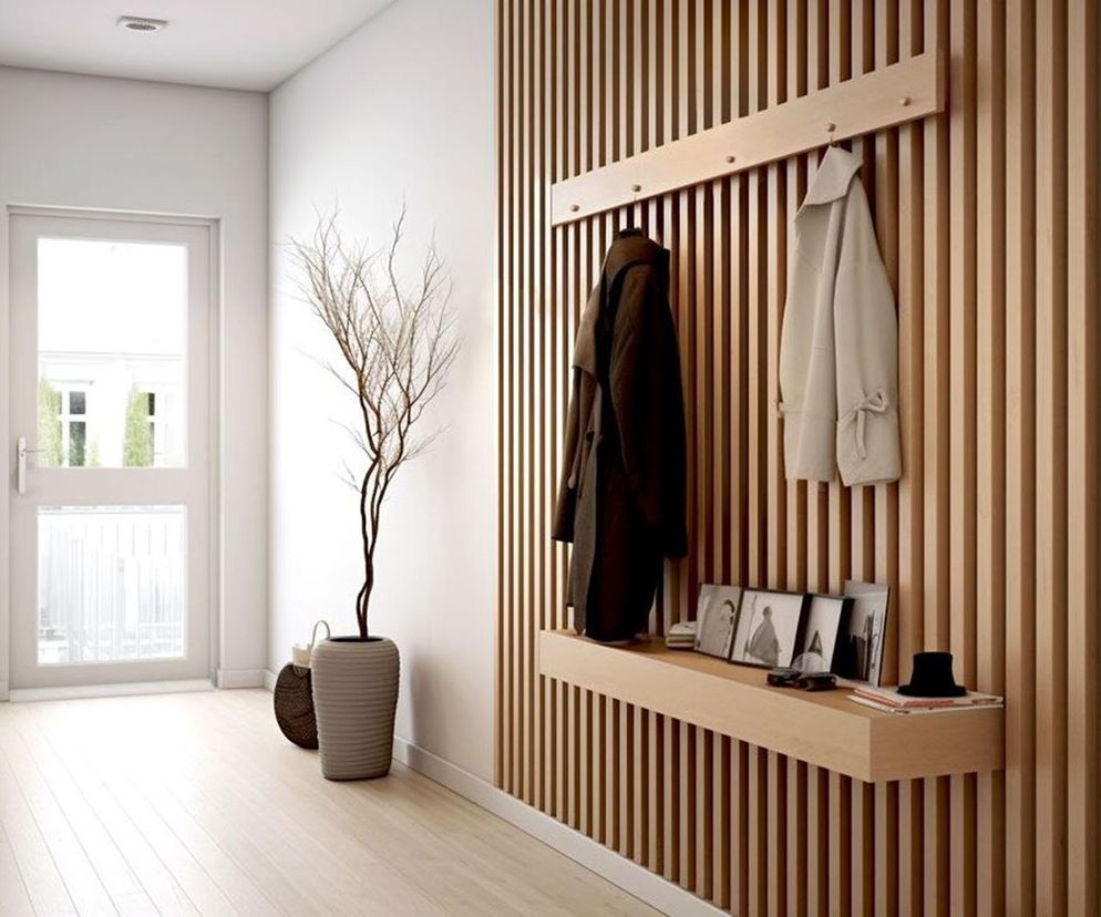 Lamele w przedpokoju